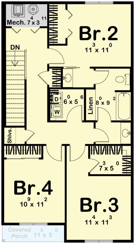 Second Level Floor Plan