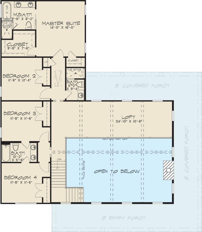 Second Level Floor Plan