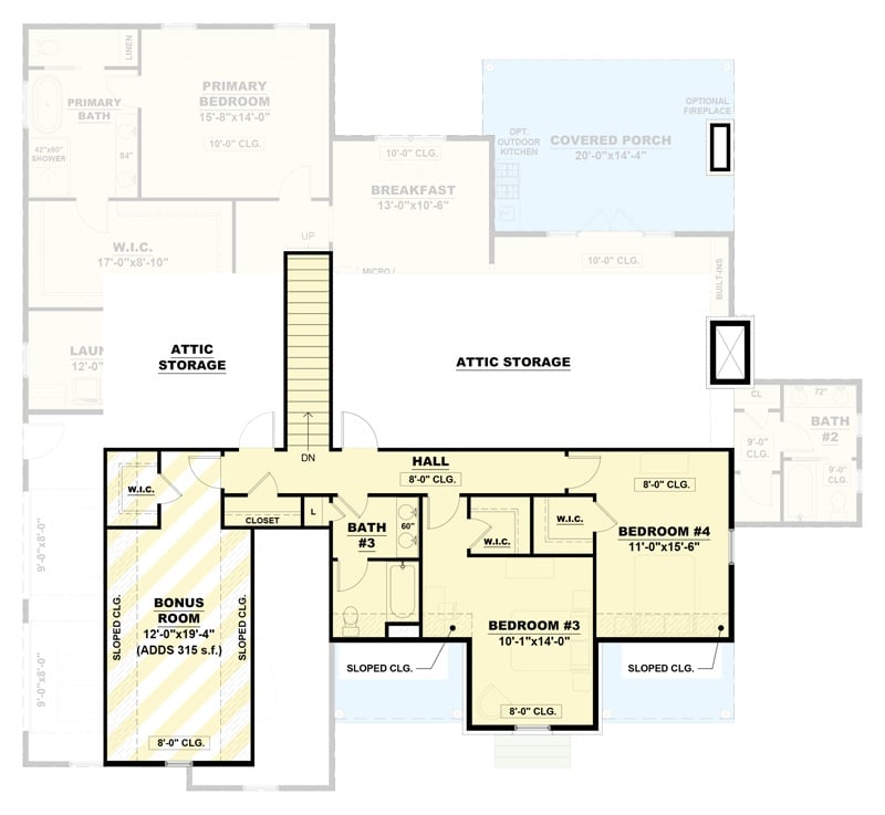 Second Level Floor Plan