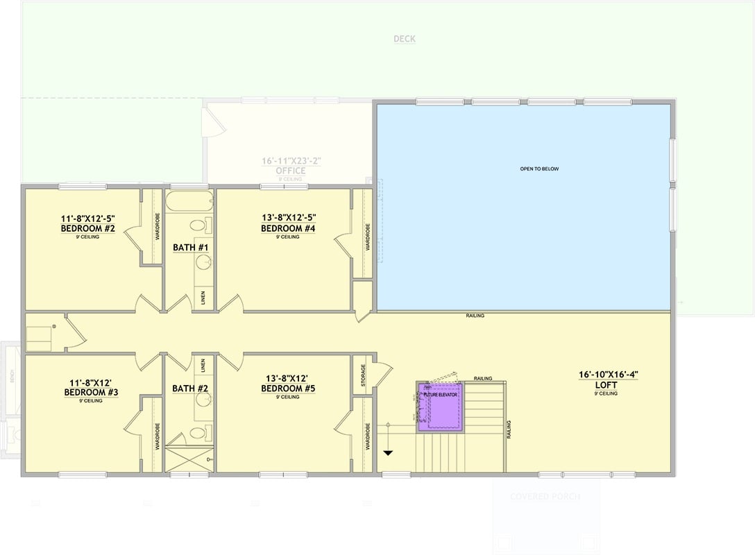 Second Level Floor Plan