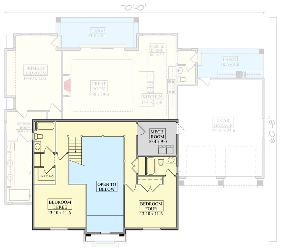 Second Level Floor Plan