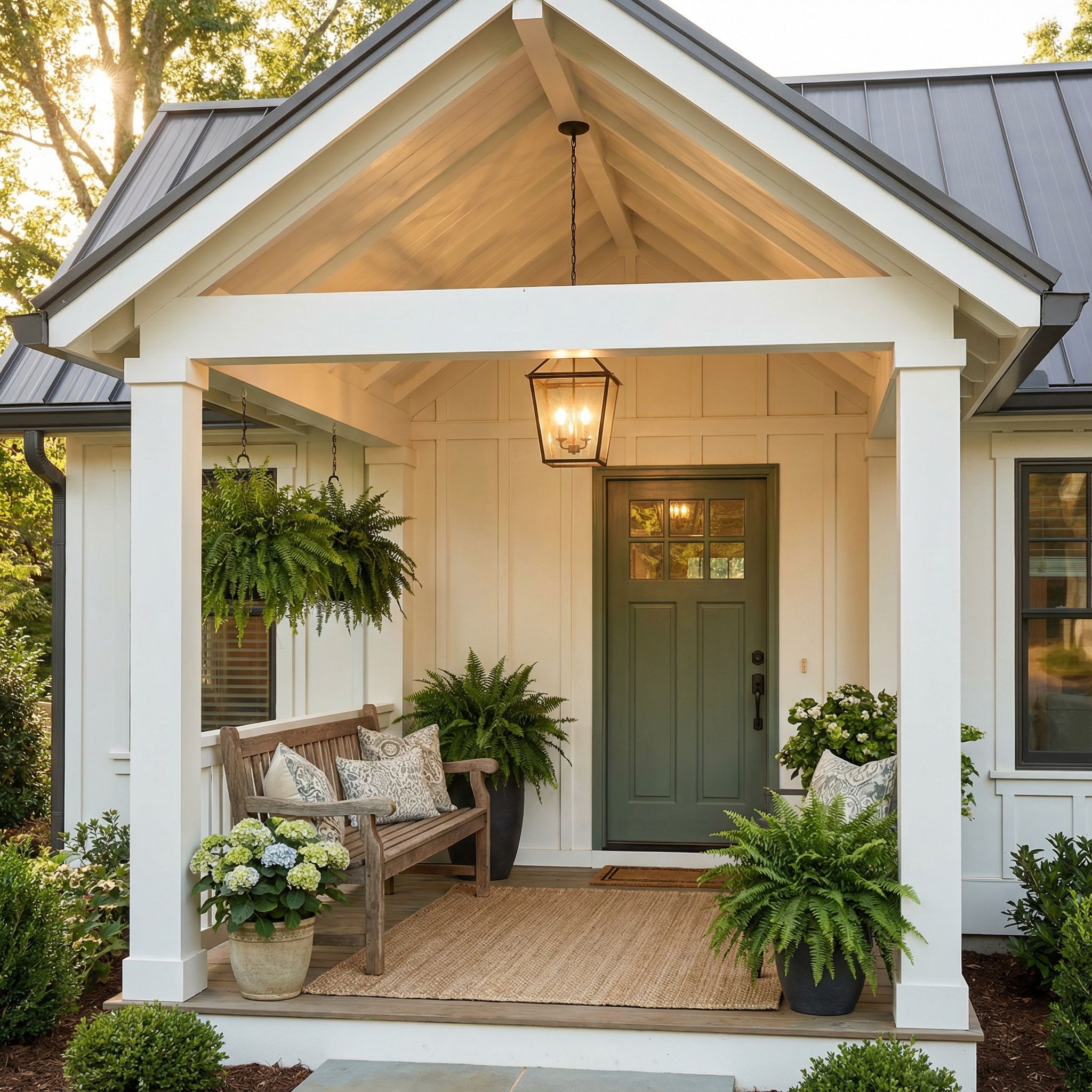 Small Covered Front Porch with Maximum Impact