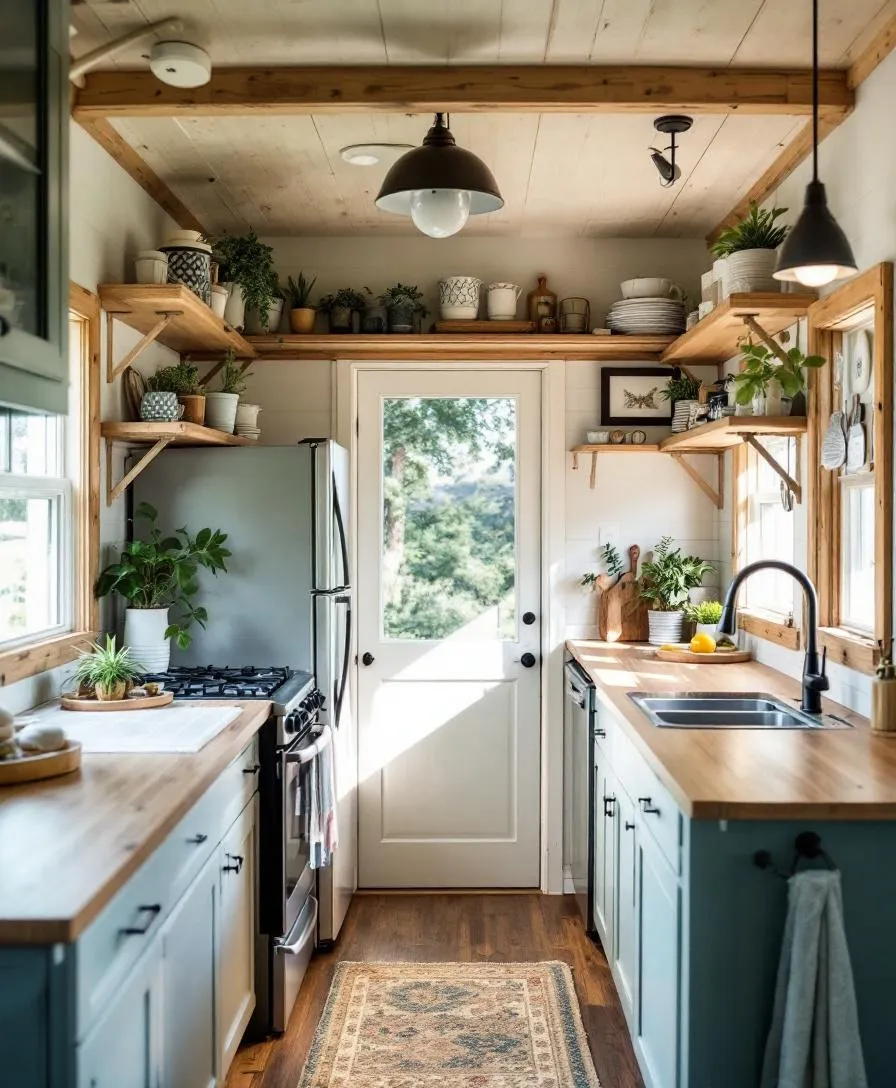 Tiny Home Interior with Light-Maximizing Design