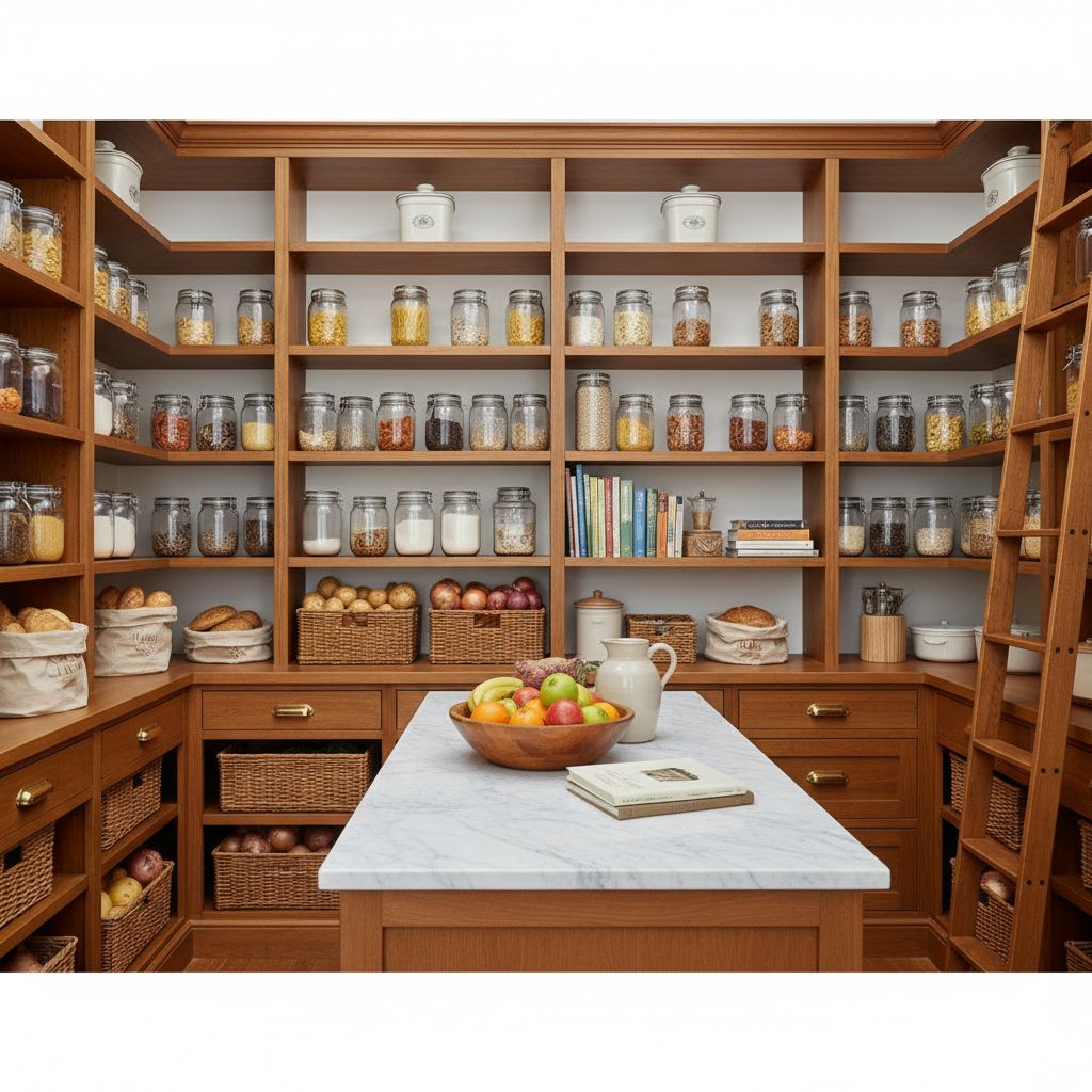 Traditional Walk-in Kitchen Pantry Storage