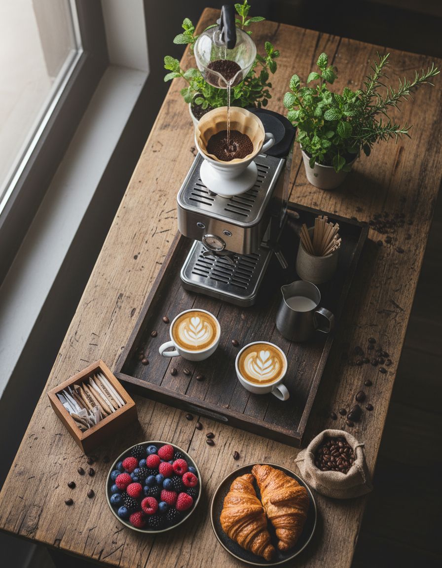 Tray-Based Portable Coffee Station
