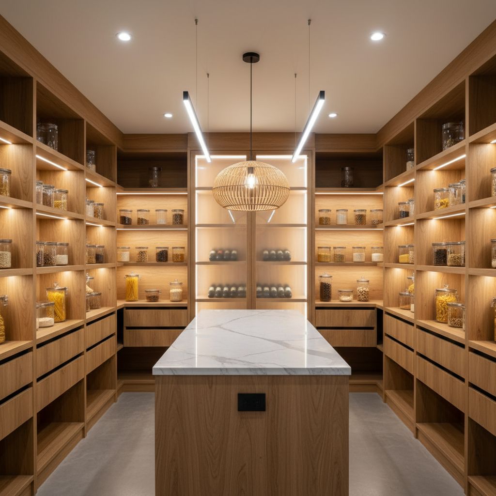 Walk-in Kitchen Pantry Lighting Ideas