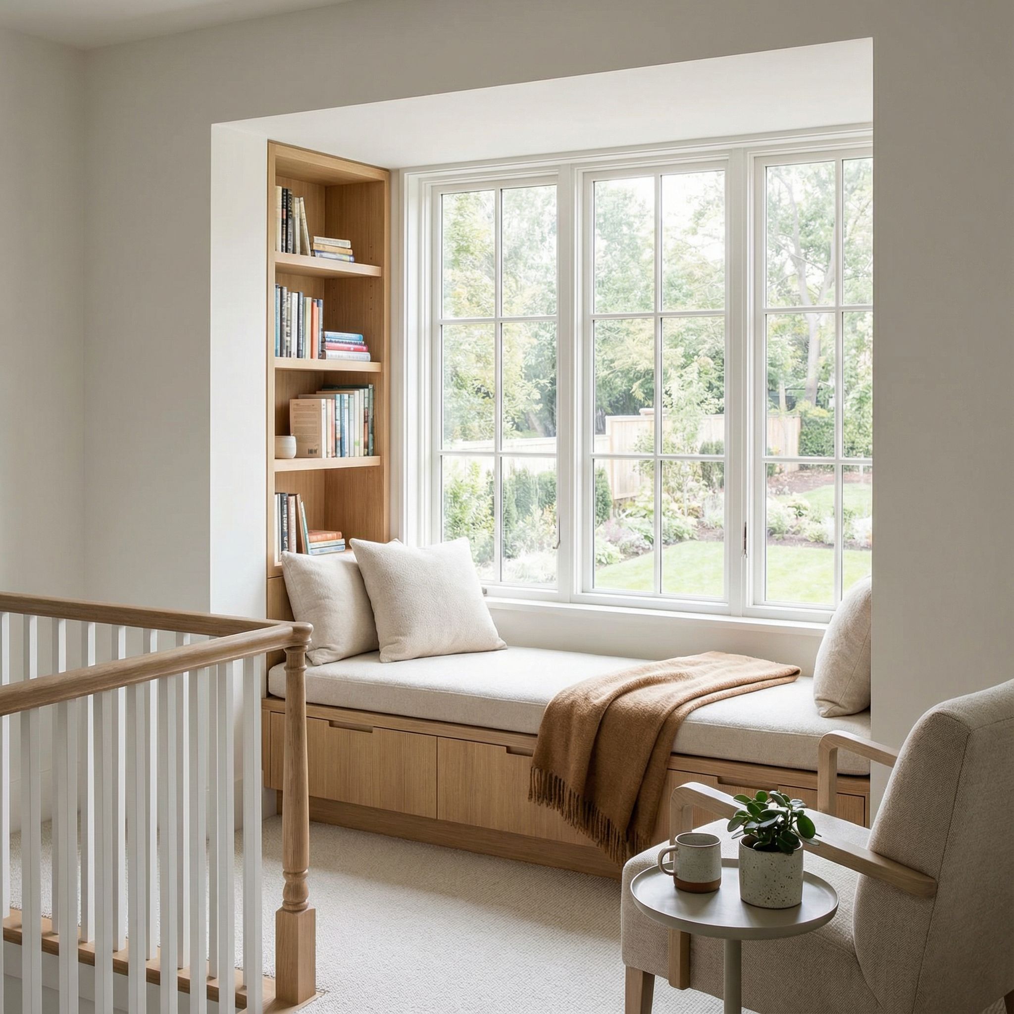 Window-Side Upper Landing Reading Nook