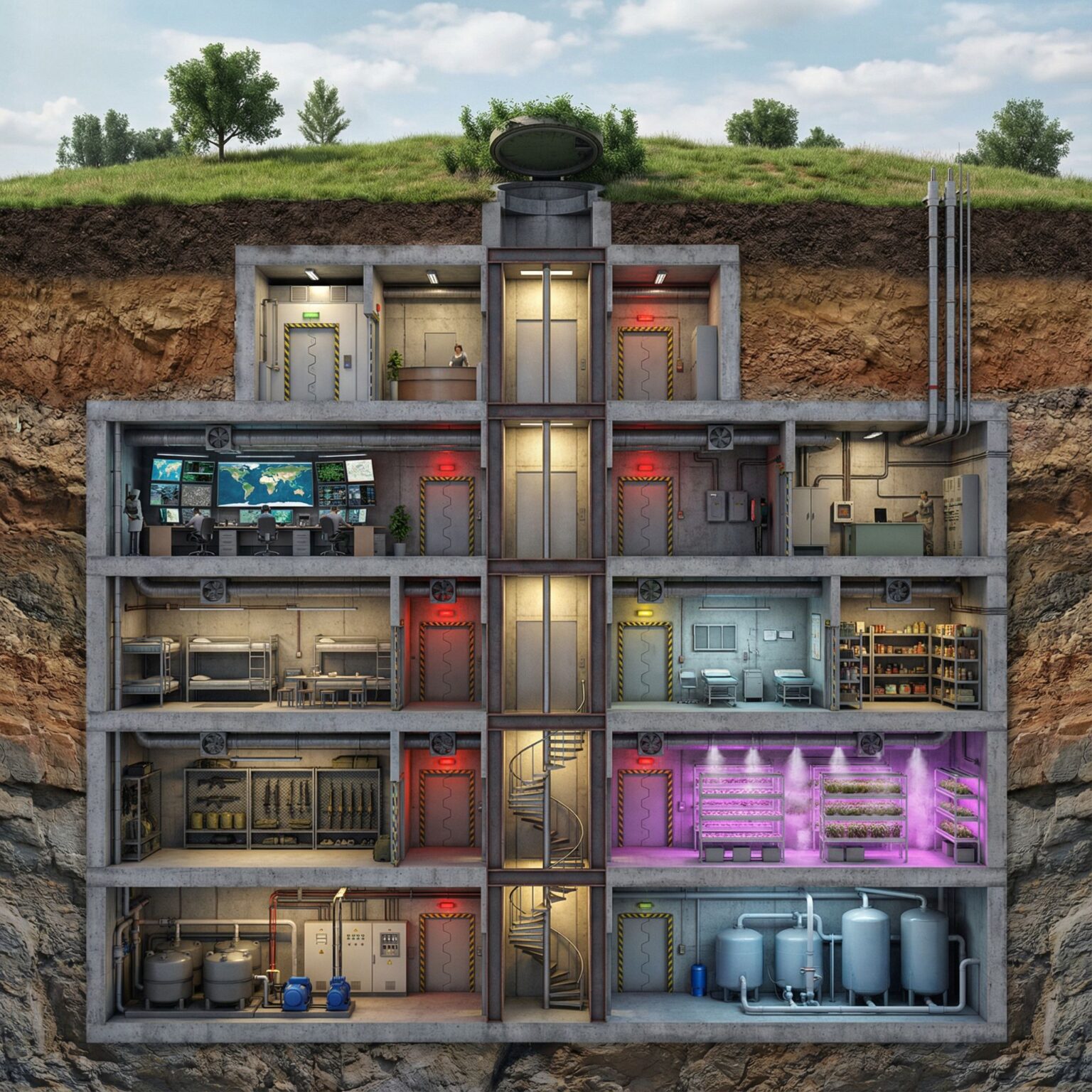 I Asked AI To Design 18 Different Bunker Designs for My Family to Live ...