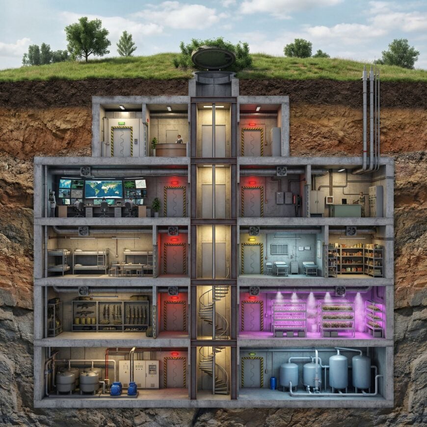 I Asked AI To Design 18 Different Bunker Designs for My Family to Live ...