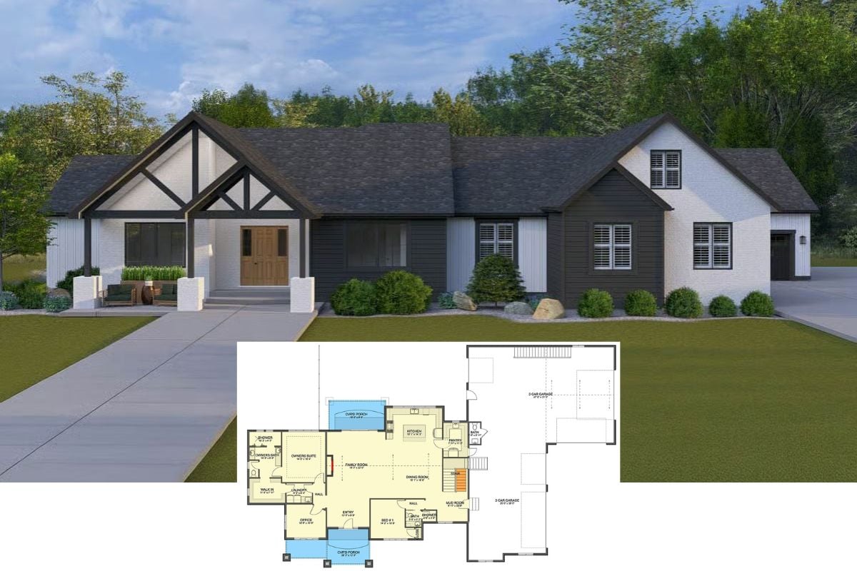 Ranch-Style 2-Bedroom Home with Bonus Room and Optional Basement (Floor Plan)