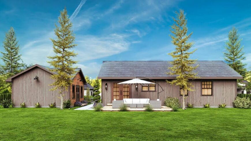 Modern Rustic Mountain Barn House with Open Living Space and 2 Bedrooms ...