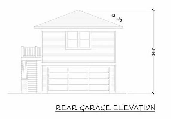 Rear Garage Elevation