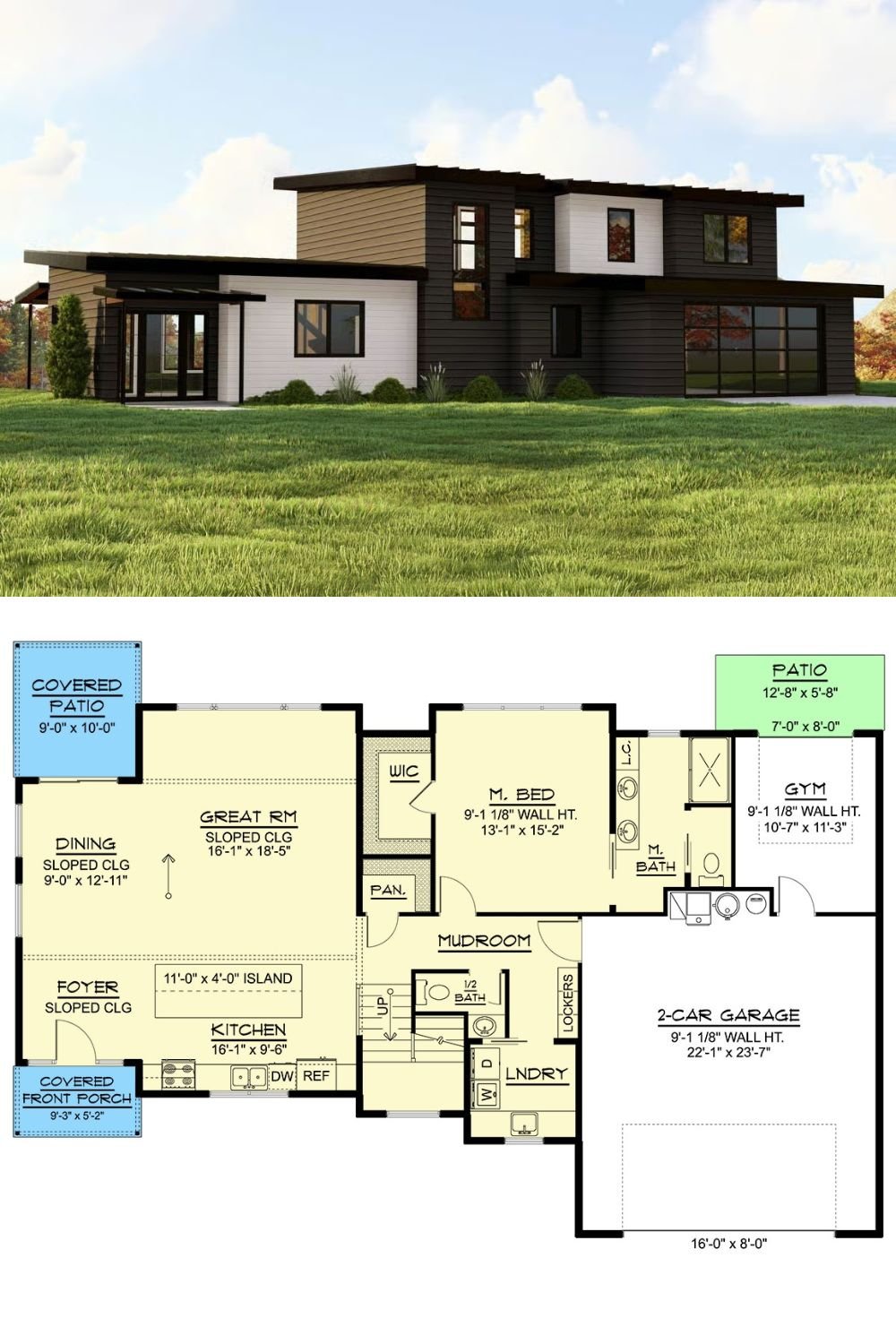 4-Bedroom Modern Home with Loft and Open-Concept Living (Floor Plan)