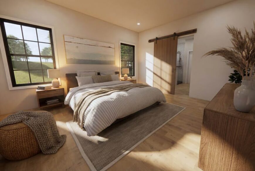 4-Bedroom Modern Farmhouse with Loft and Front Porch (Floor Plan ...