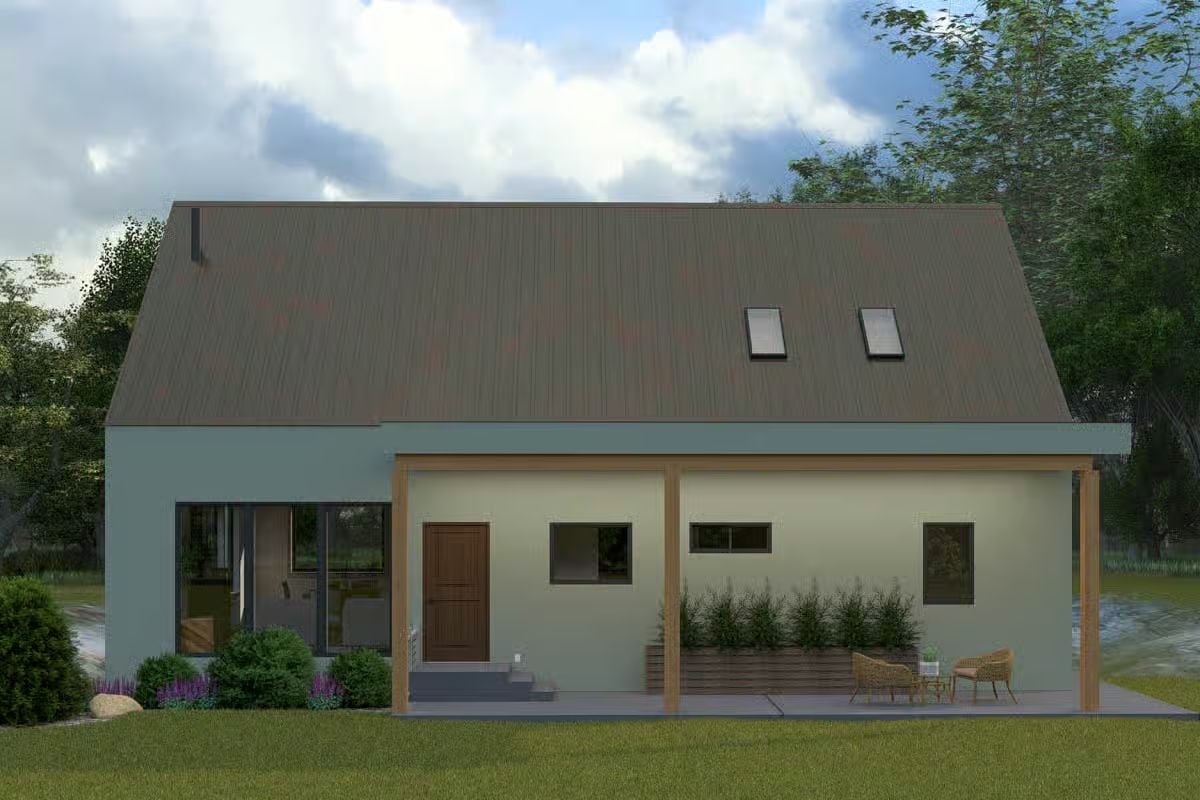 2-Bedroom Modern Scandinavian Home with Bonus Room and Walkout Garage (Floor Plan)