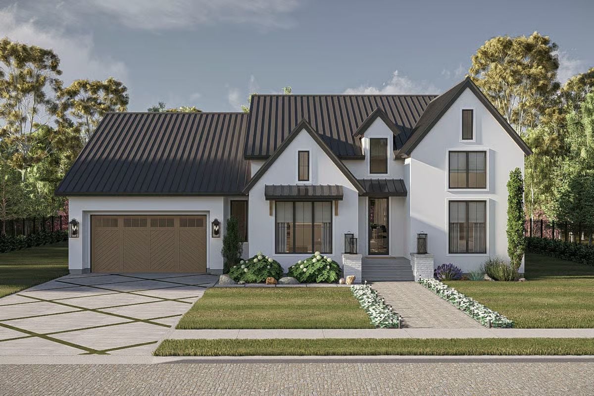 Transitional 3-Bedroom New American Home with Jack & Jill Bath and Lower-Level Expansion (Floor Plan)