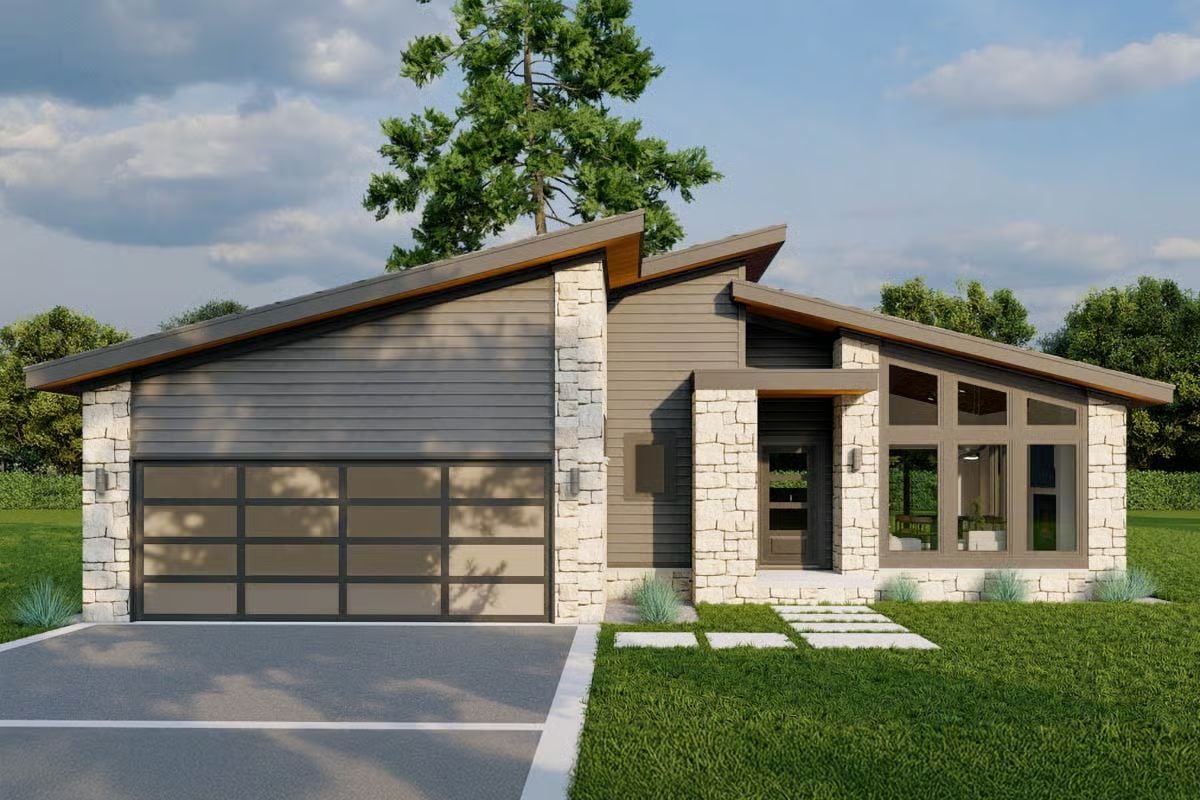 Modern 3-Bedroom Ranch with Grilling Porch and Open-Concept Living (Floor Plan)