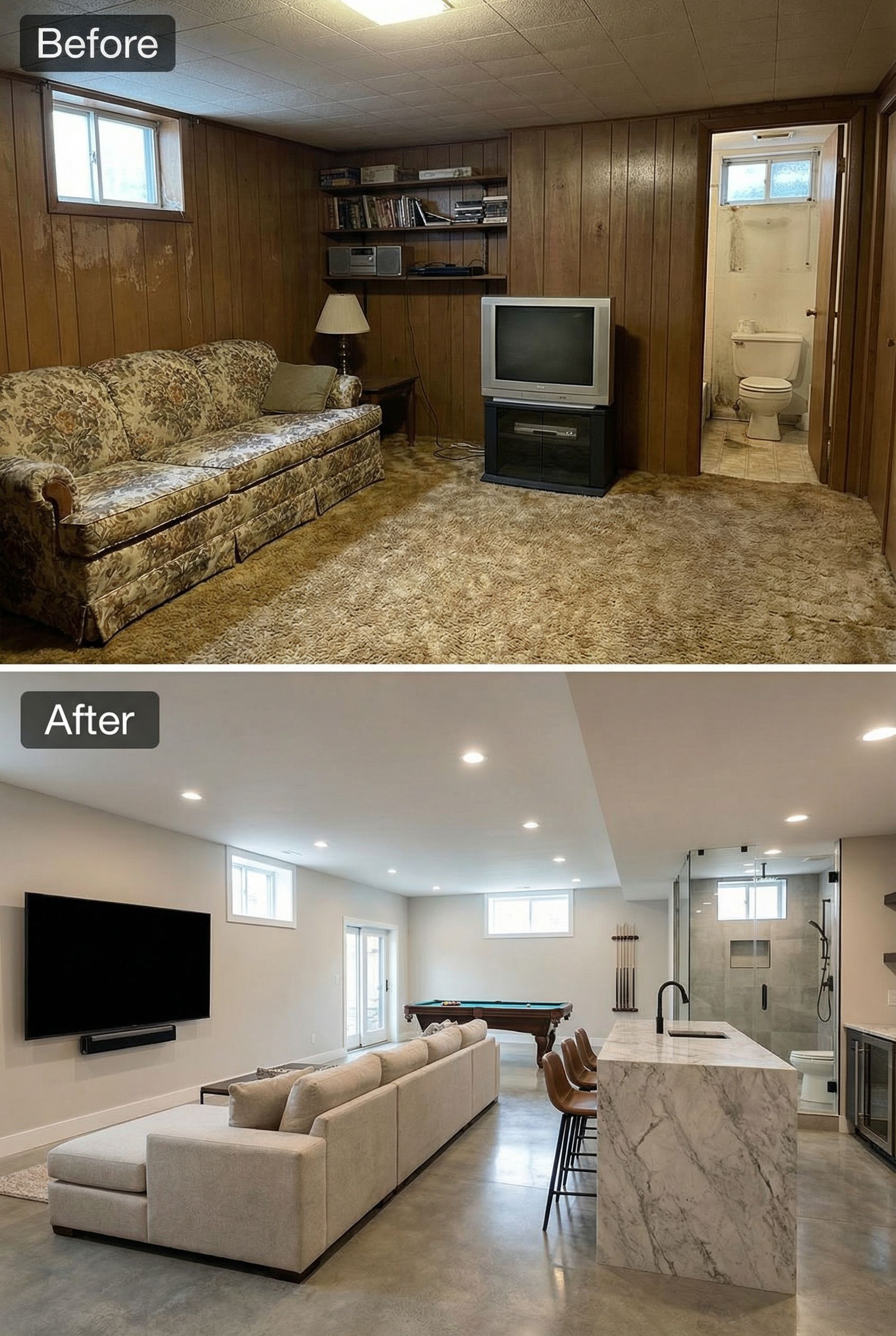 80s Drop Ceiling Rec Room โ Modern Industrial Lounge & Bar