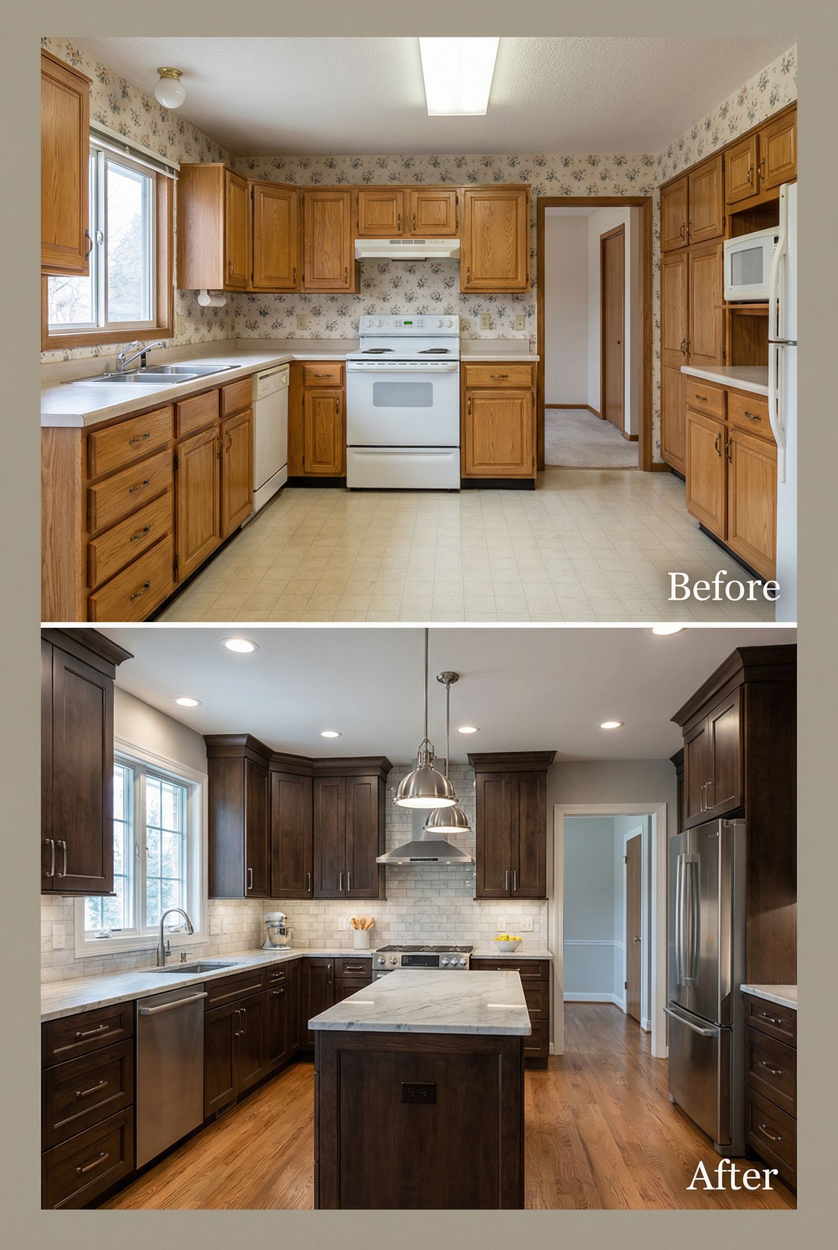 '80s Pastel Kitchen → Aged Italian Villa Character