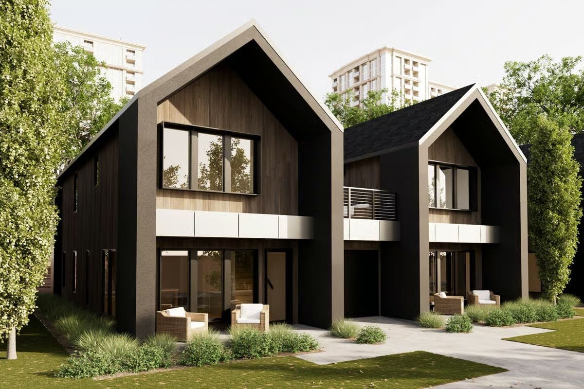 Modern 4-Bed Scandinavian Duplex with Front Porch and Private Rooftop Decks (Floor Plan)