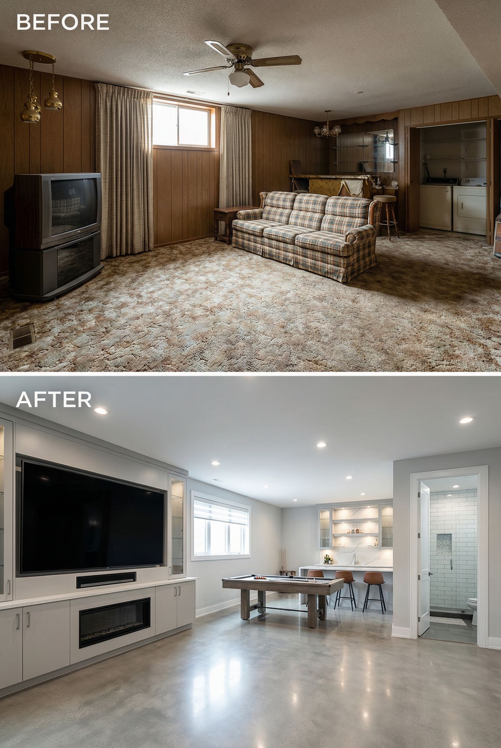 90s Brass & Mirrors Basement โ Contemporary Luxury Hangout Hub