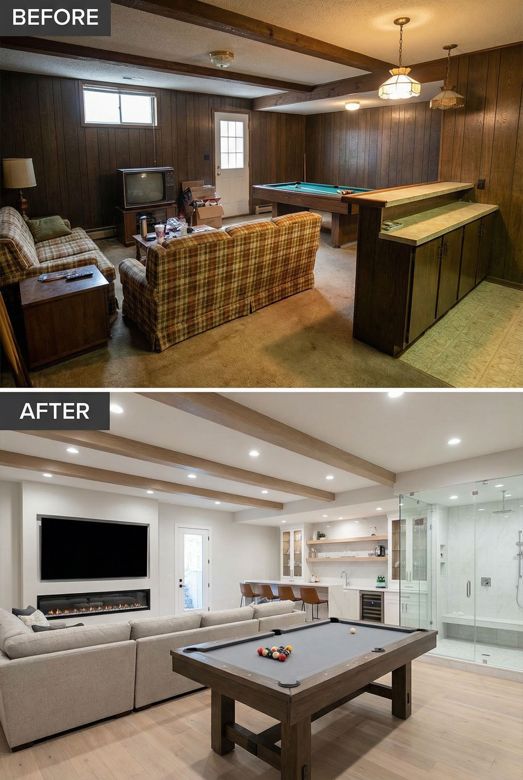 90s Floral Wallpaper Basement โ Sophisticated Game Room Retreat