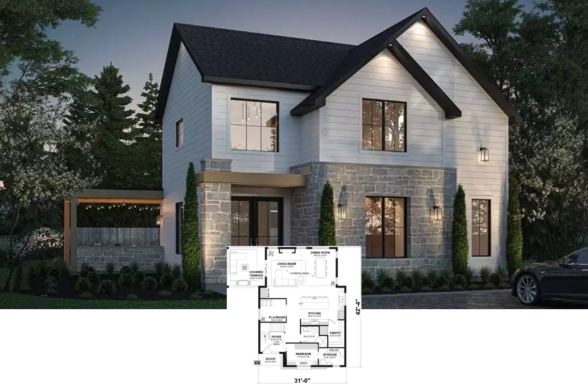 Goderick Grove 3-Bedroom Traditional-Style Home with Open-Concept Living and Covered Front Porch (Floor Plan)