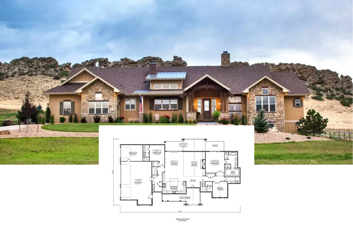 Bramblegate Drive 2-Bedroom Country-Style Home with Covered Front and Rear Porch (Floor Plan)