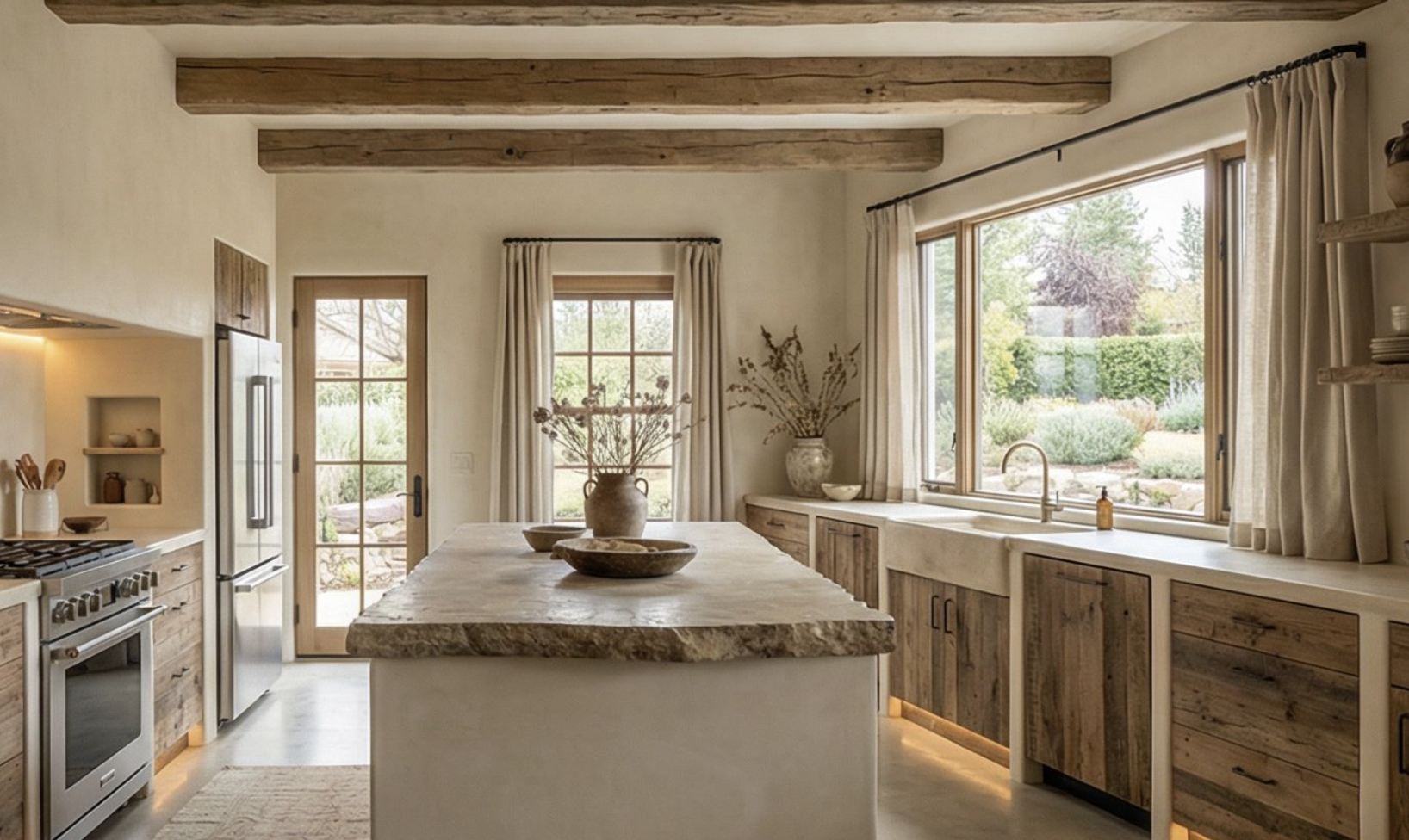 23 Before and After Kitchens: From Dull to Luxurious Wabi Sabi Blended a Touch of Rustic Warmth
