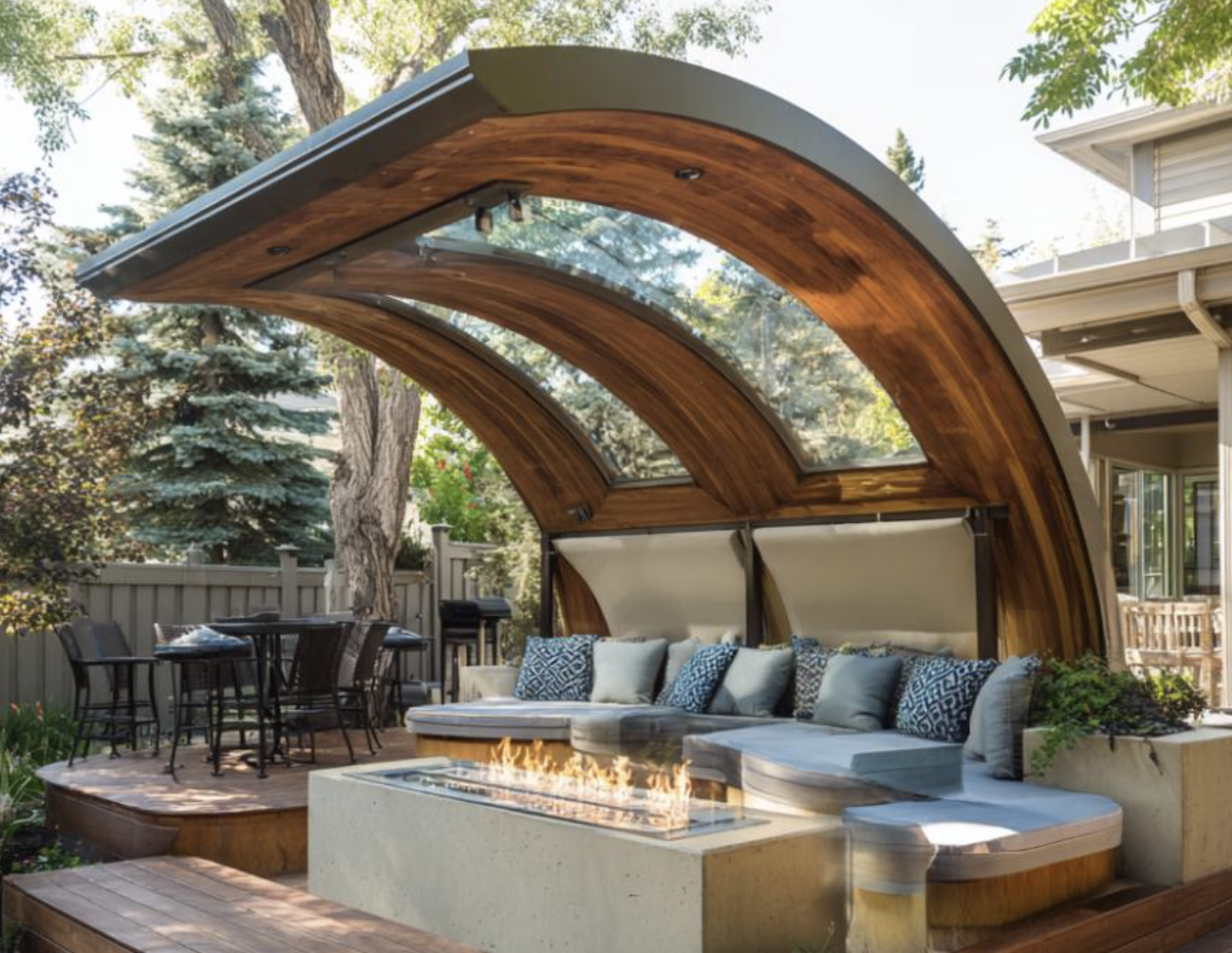 40 Luxurious $100K+ Covered Deck Designs