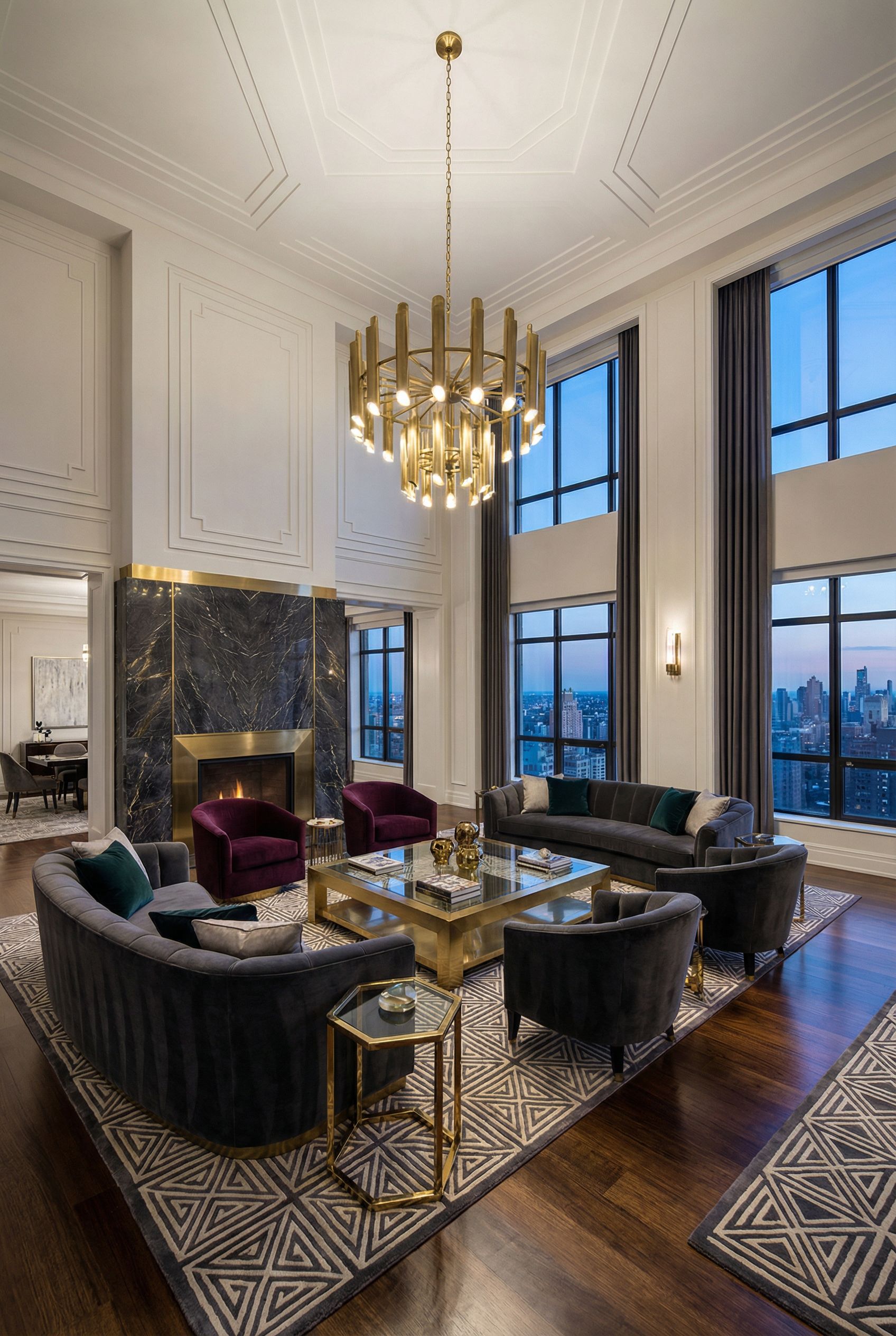 Art Deco Inspired Luxury Great Room