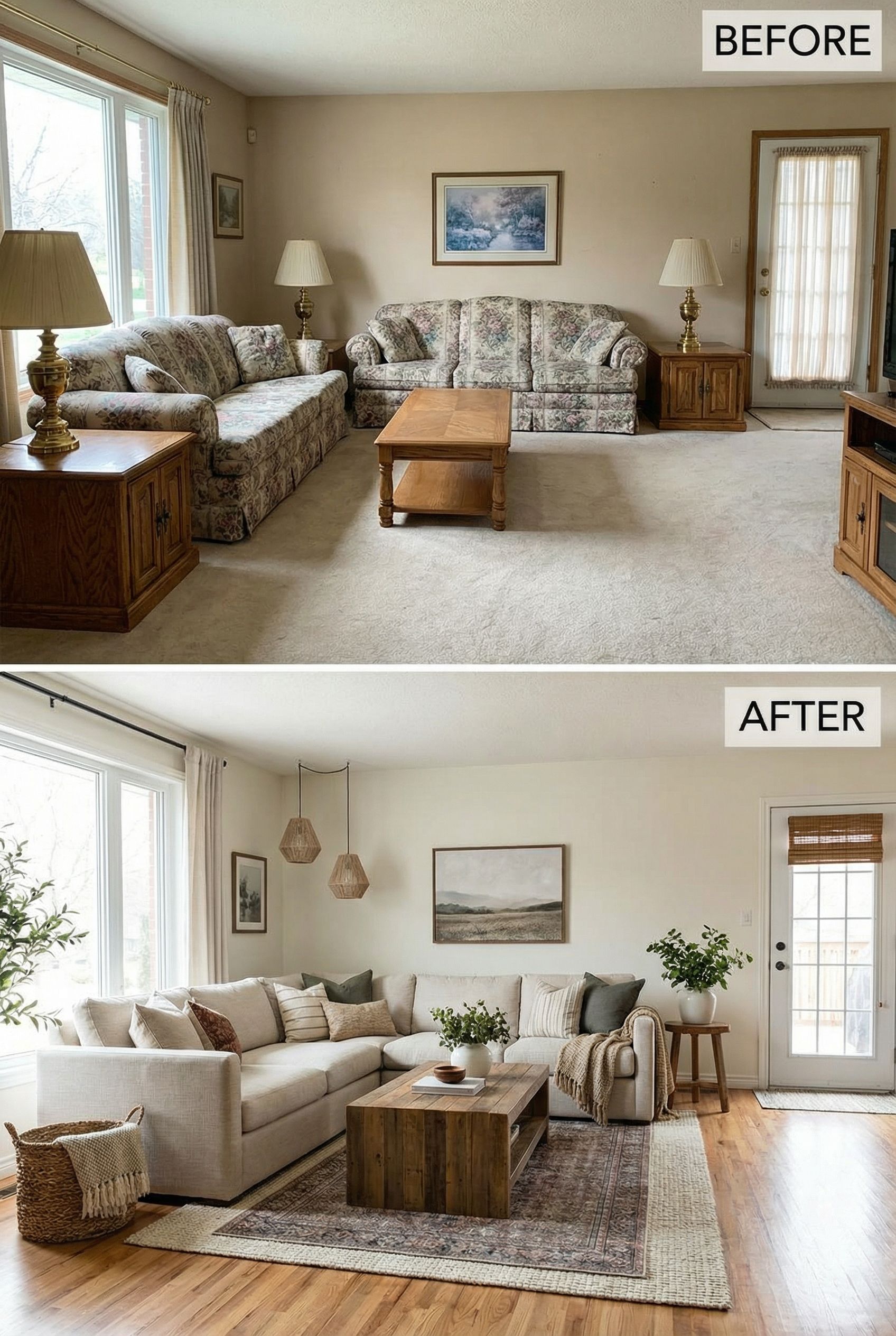 Calm Minimal Living Room Update Done Entirely for $3,000