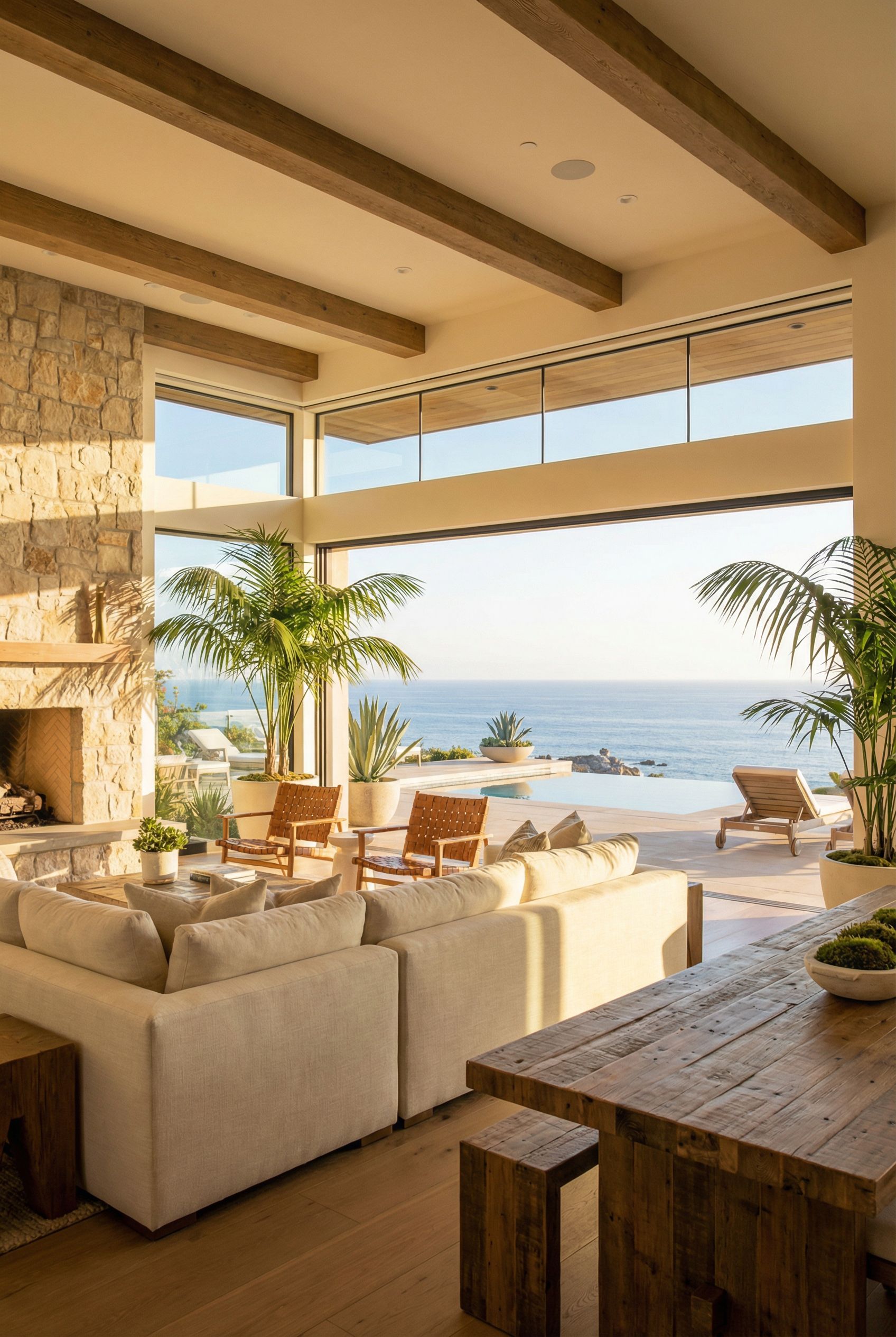 Coastal Luxury Great Room with Indoor-Outdoor Flow