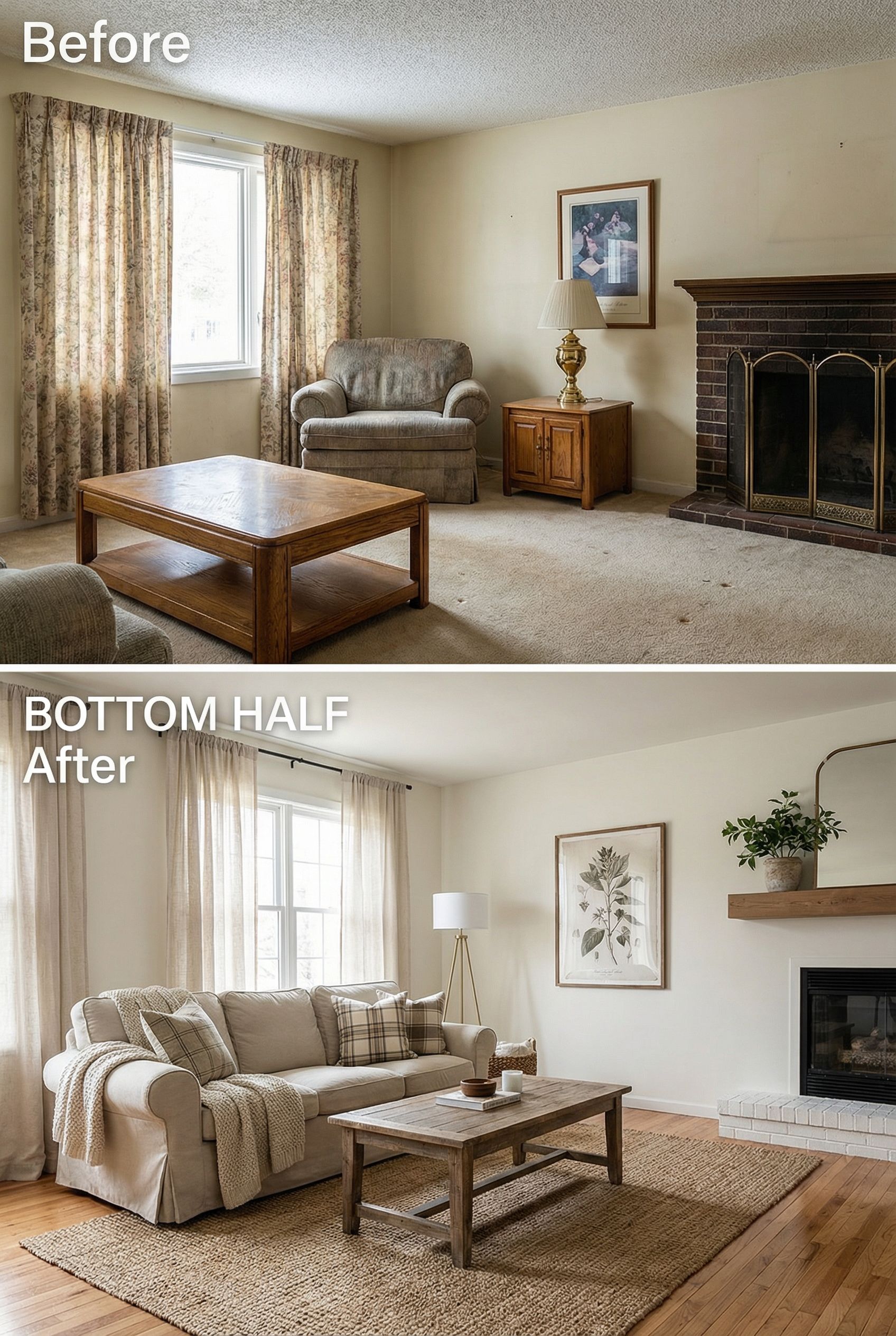 Comfort-Focused Living Room Makeover Done Within a $3,000 Budget
