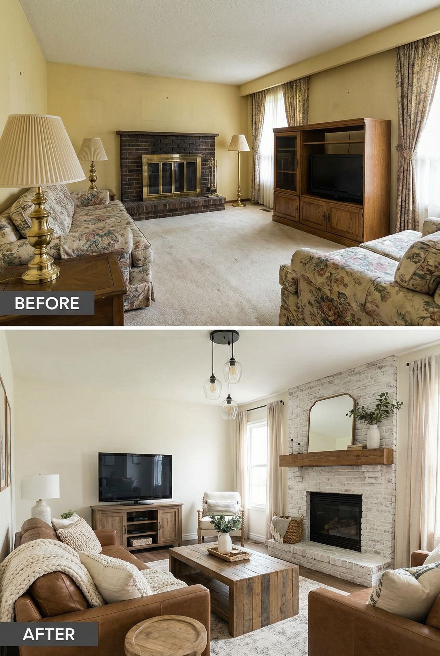 Contemporary Living Room Makeover Finished Within a $3,000 Budget