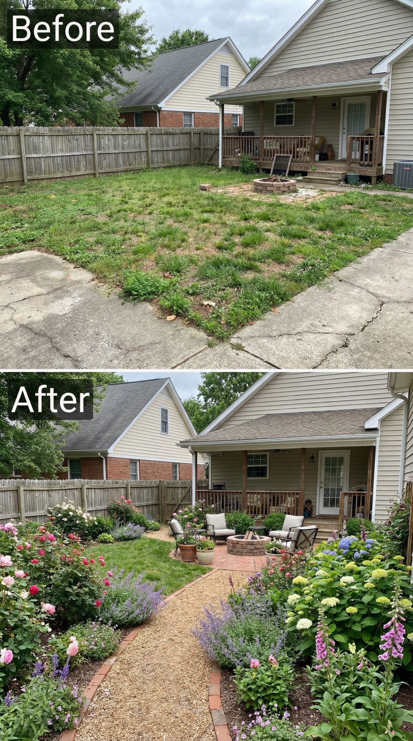 Cracked Driveway Edges → Polished Landscape Lighting Design