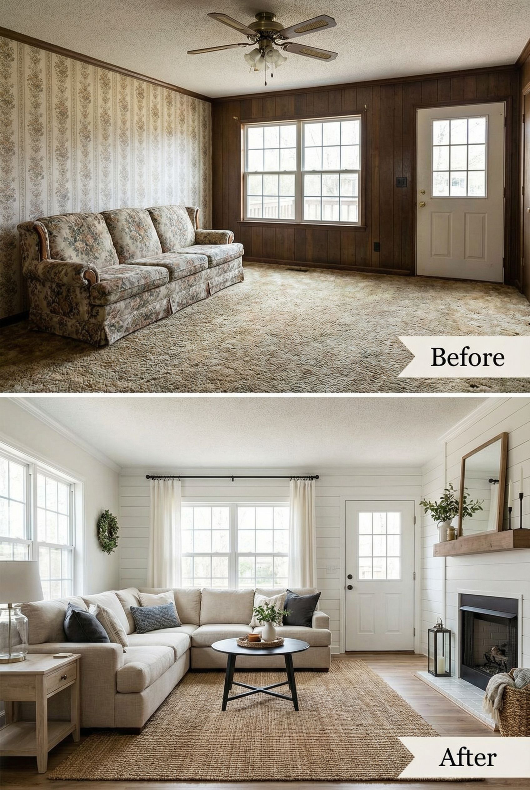 Dated Floral Living Room โ Modern Farmhouse Cozy Space