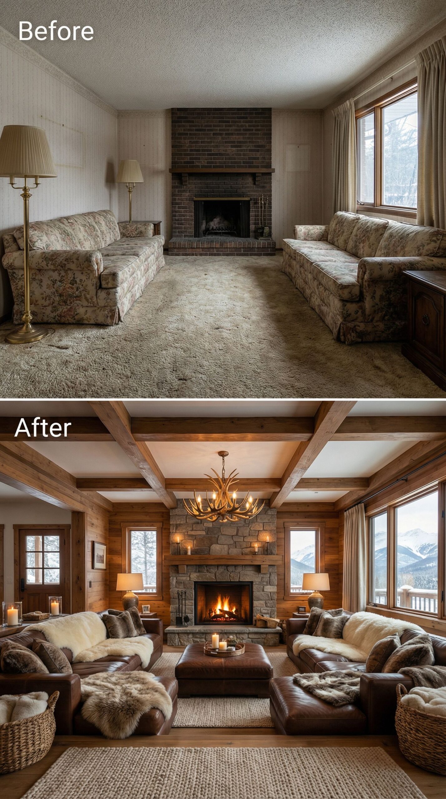 Dated Formal Living Room → Sunken Conversation Lounge