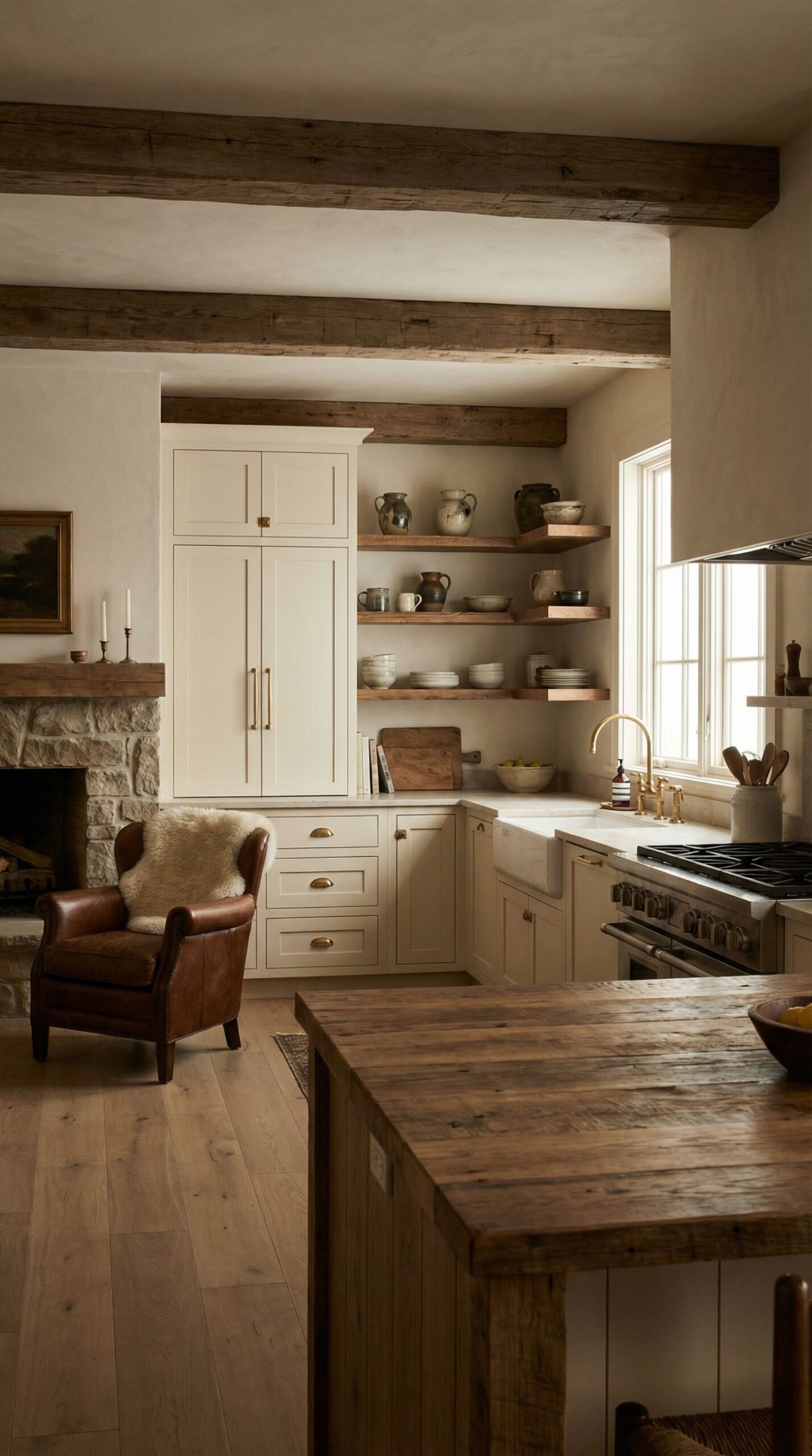 Dingy Backsplash Kitchen → Geometric Tile Feature