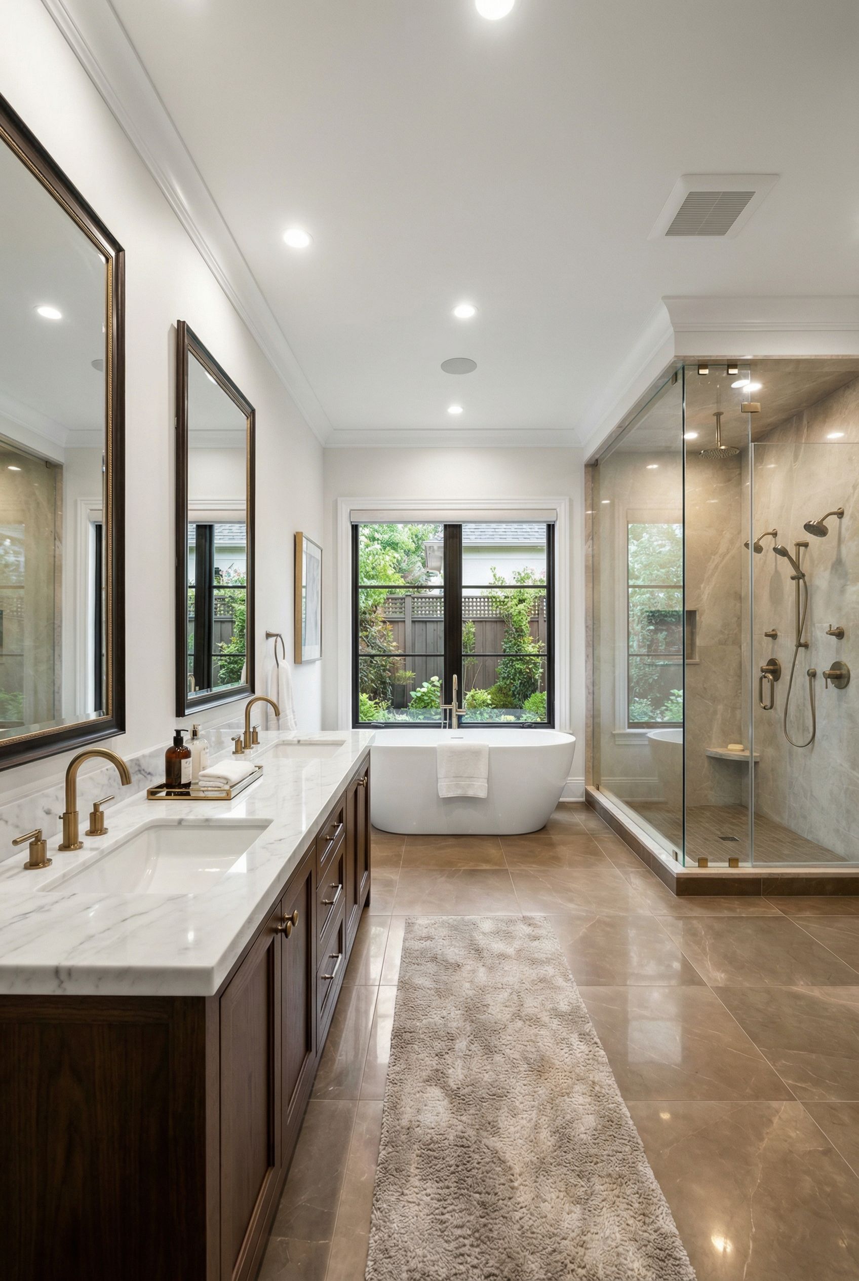 Dual Vanity Primary Bathroom Layout