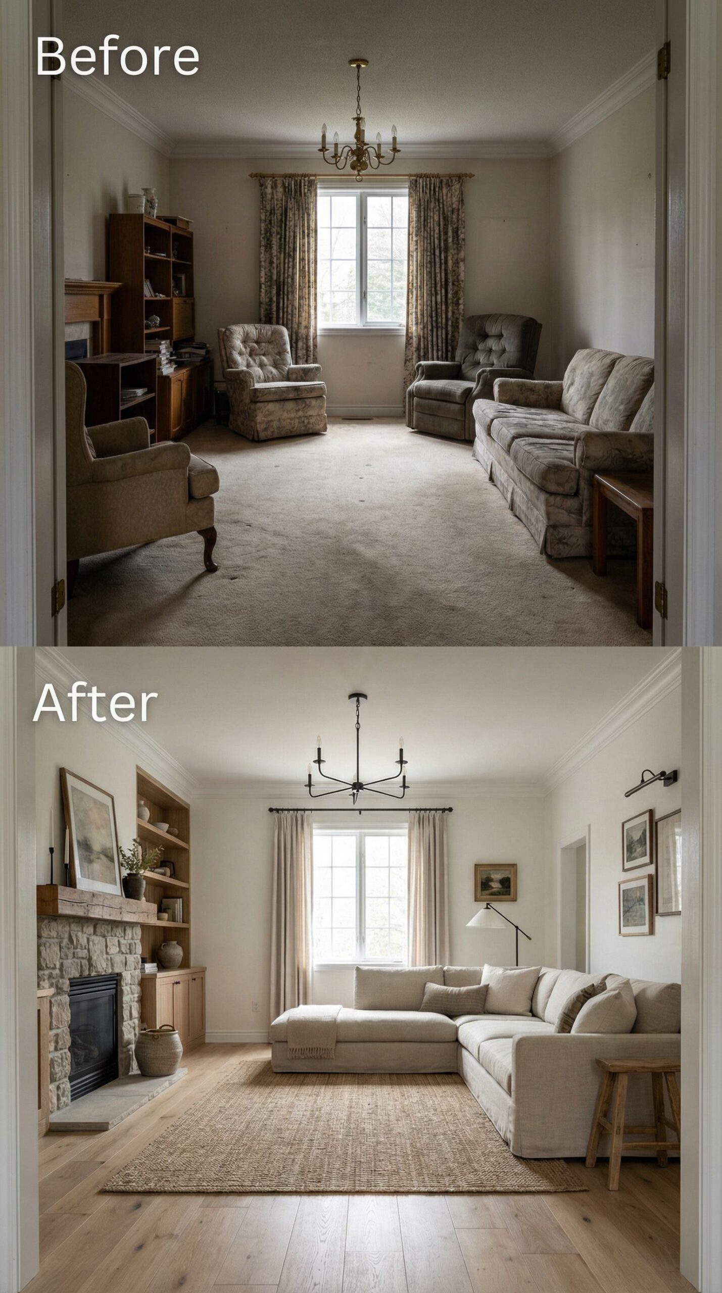 Early 2000s Accent Wall → Subtle Textured Sanctuary