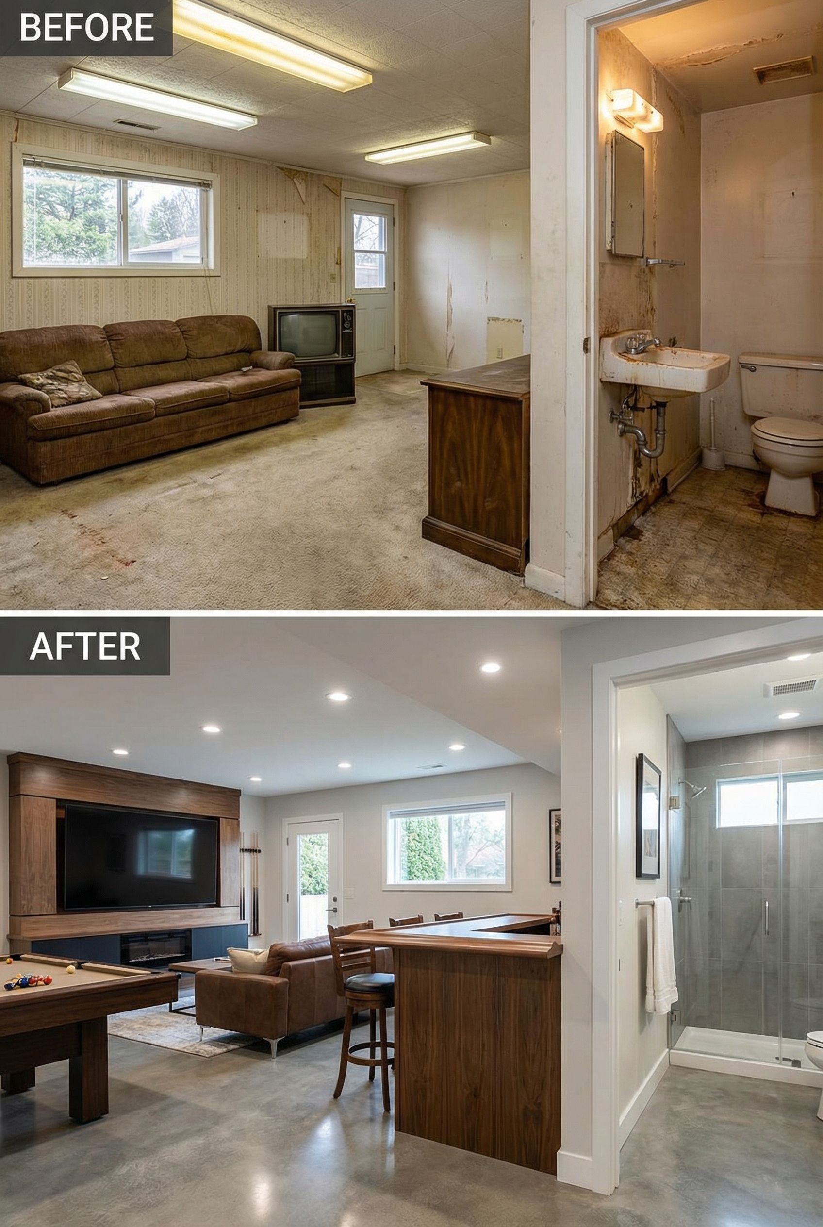 Early 2000s Builder Basic โ Designer Custom Lounge & Bar