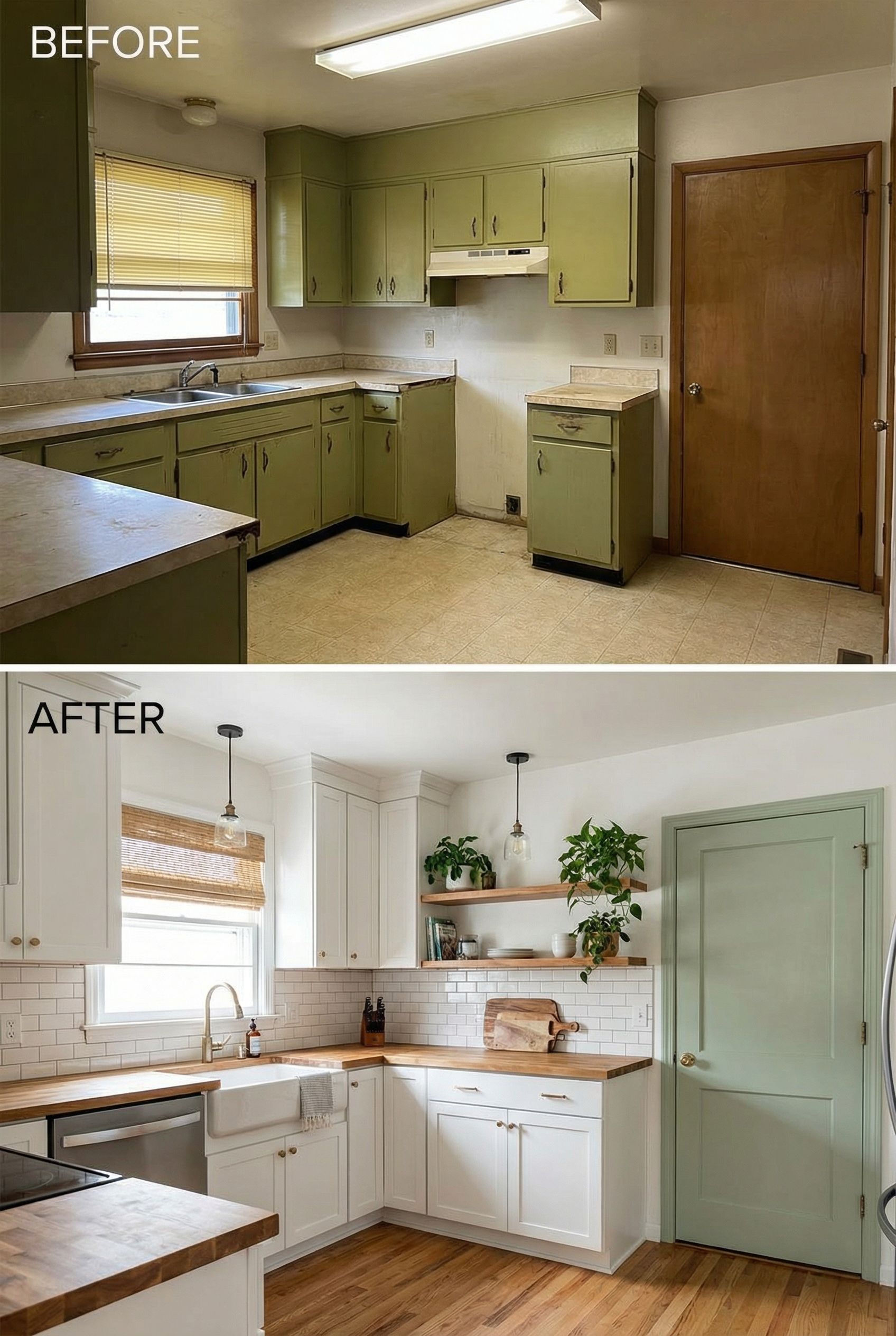 From cluttered small kitchen to streamlined cozy sanctuary