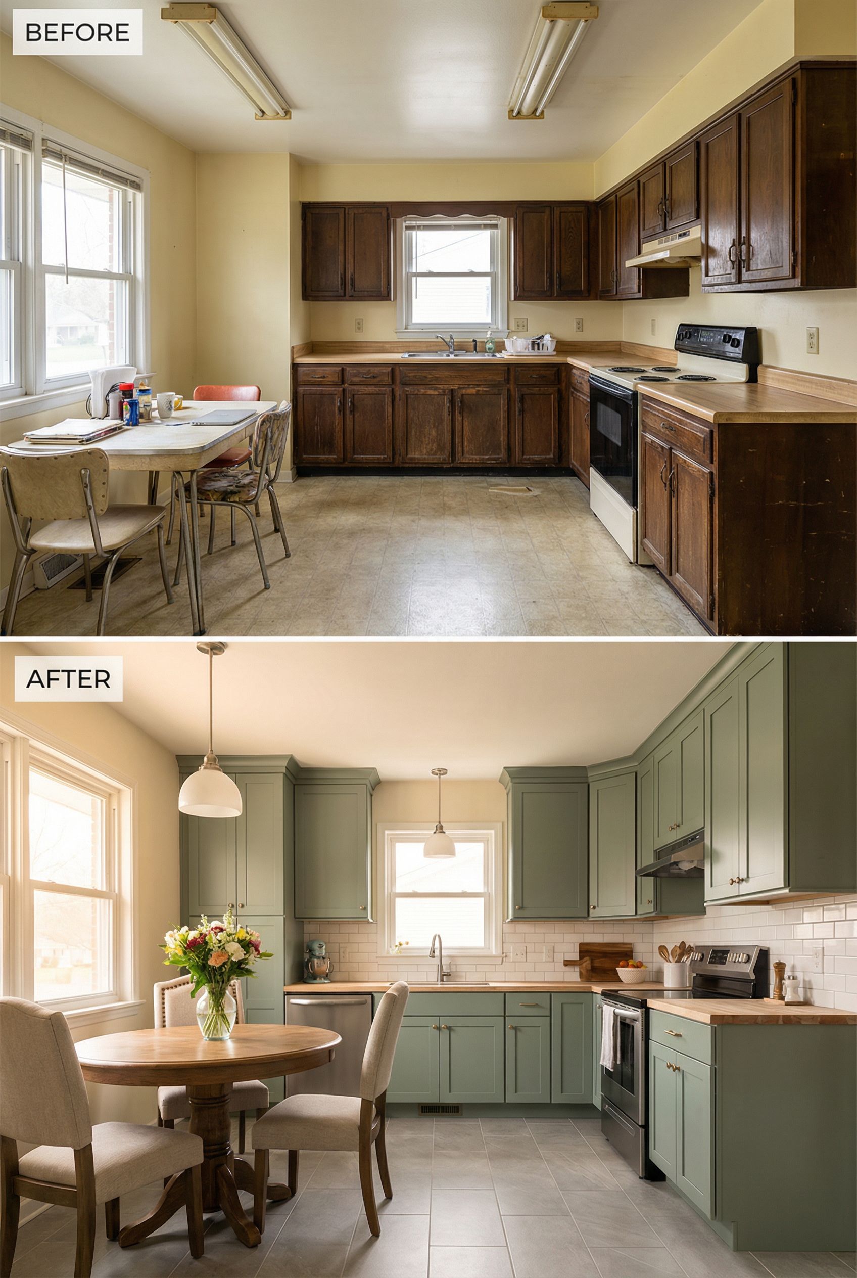 From cold minimalist kitchen to textured cozy natural space