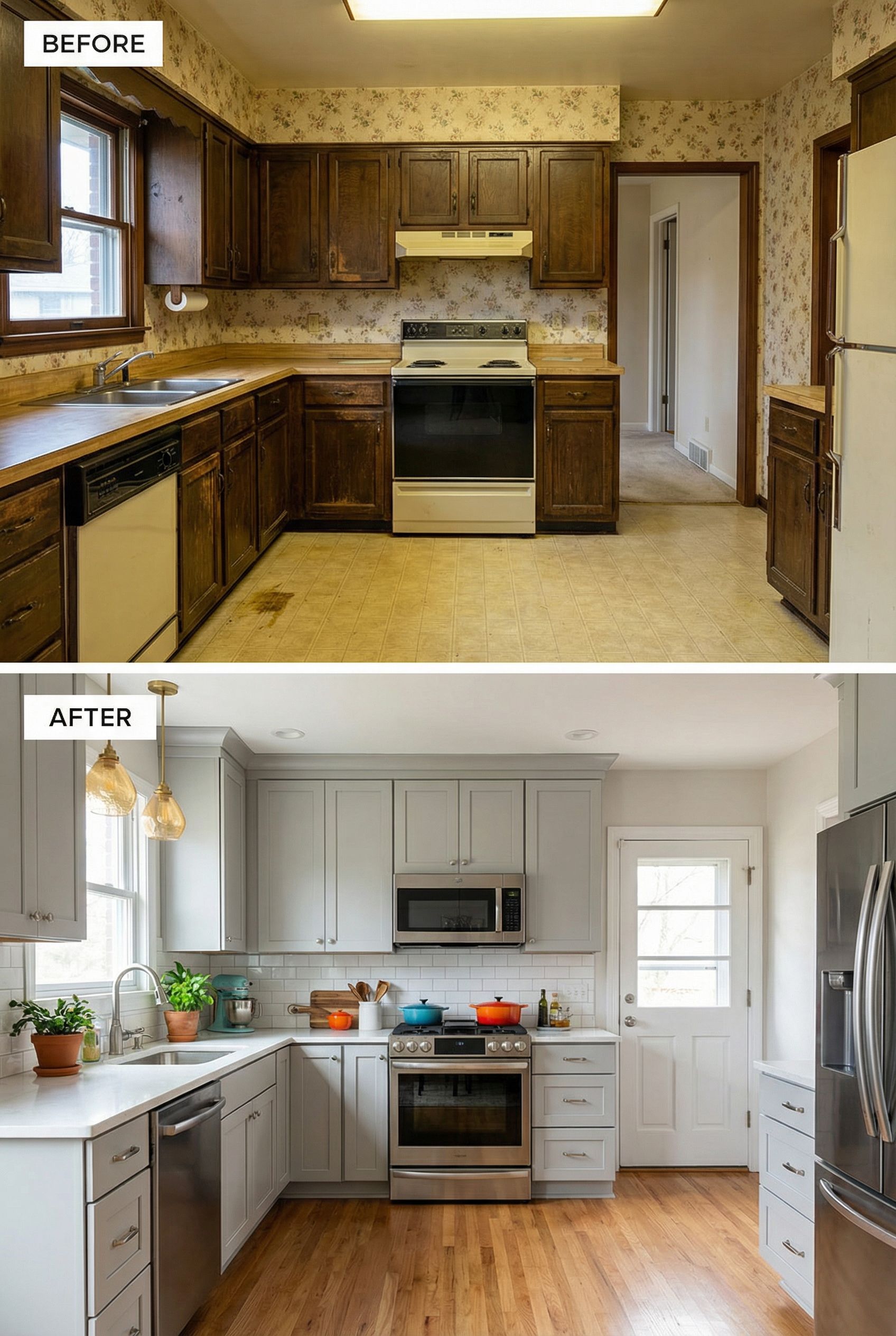 From dark cramped kitchen to bright inviting warm retreat