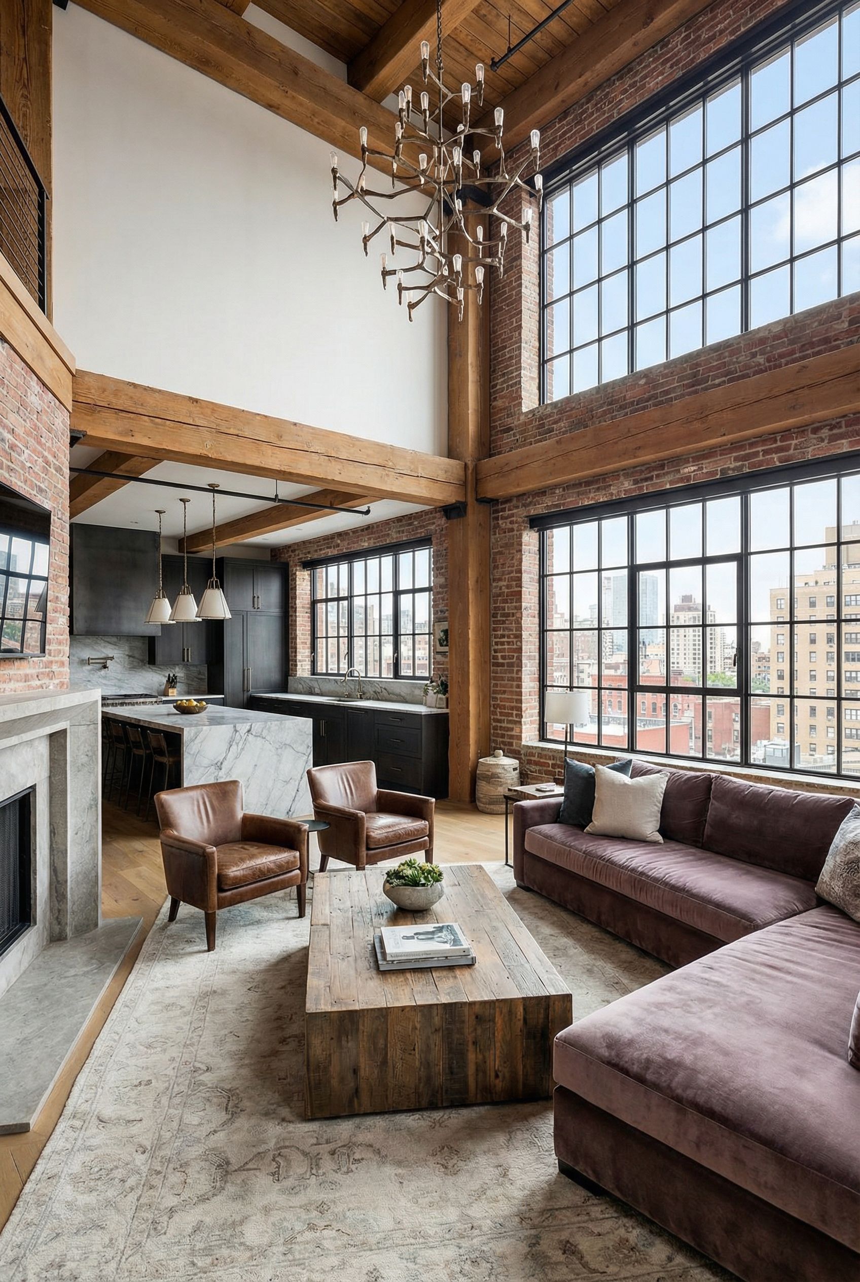 Industrial Loft Luxury Great Room