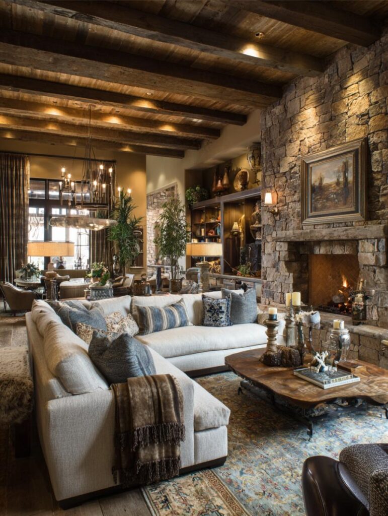 40 Luxury $100K+ Rustic Transitional Living Rooms – Home Stratosphere