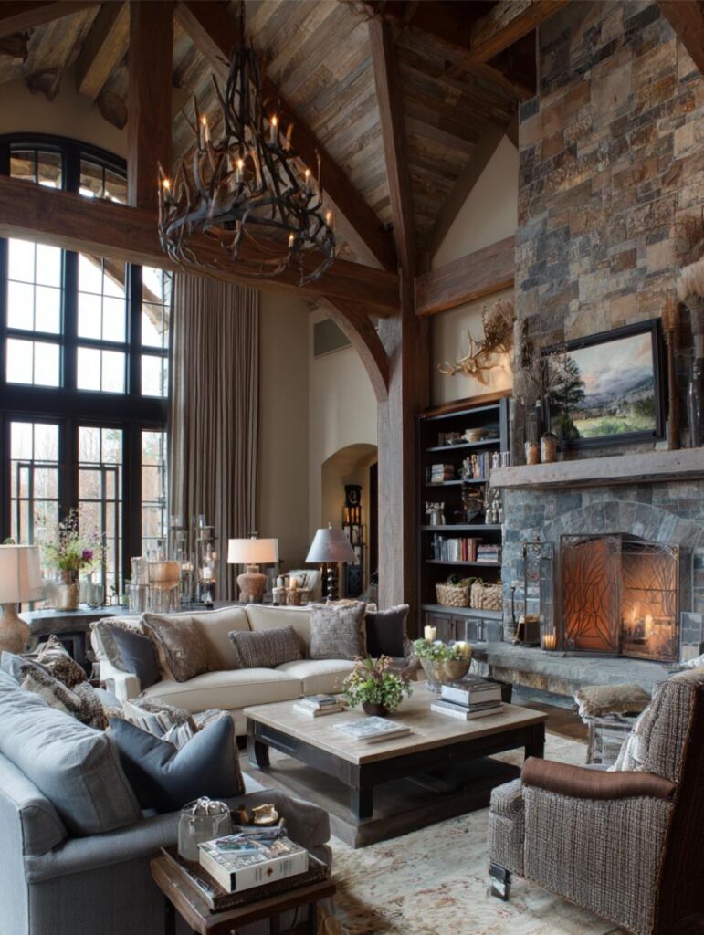 40 Luxury $100K+ Rustic Transitional Living Rooms – Home Stratosphere