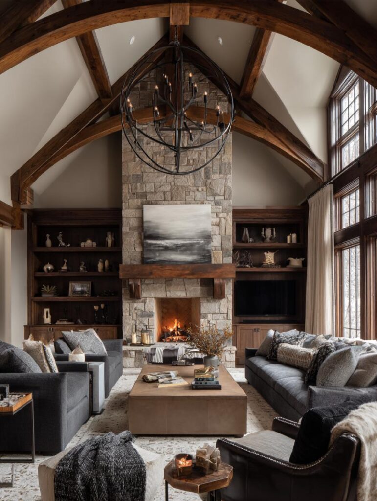 40 Luxury $100K+ Rustic Transitional Living Rooms – Home Stratosphere