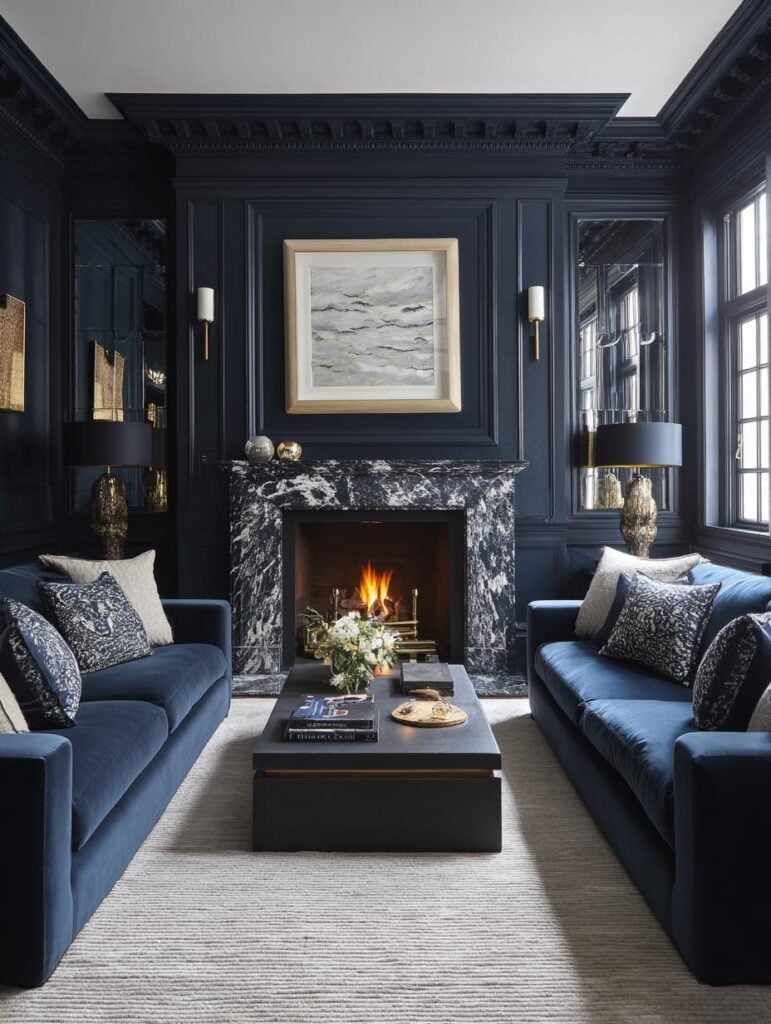 37 Trending Navy Blue Living Room Designs that Quietly Signal Expensive ...